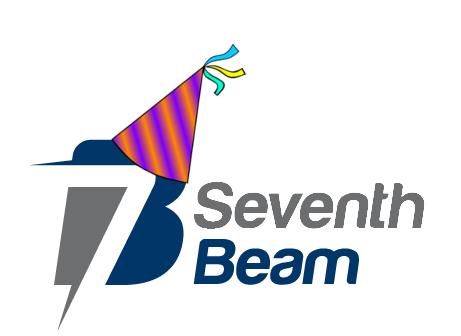 Seventh Beam Logo with a Party Hat